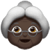 👵🏿 old woman: dark skin tone display on Apple